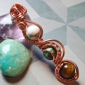 Winter Solstice Copper-Wrapped Pendant